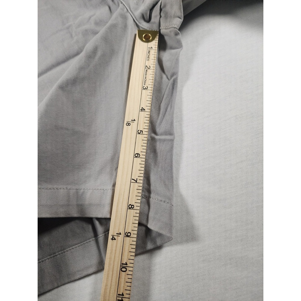 Brisk Chino Shorts Mens 36 Grey Solid Stretch Casual Summer Golf Church Everyday - Picture 2 of 8